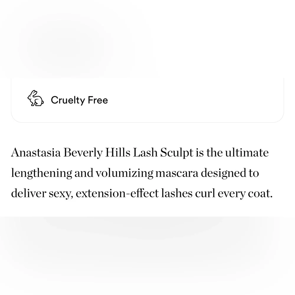 $8❤️‍🔥 Anastasia Beverly Hills Lash Sculpt Mascara Travel Size 👁️ NEW Black